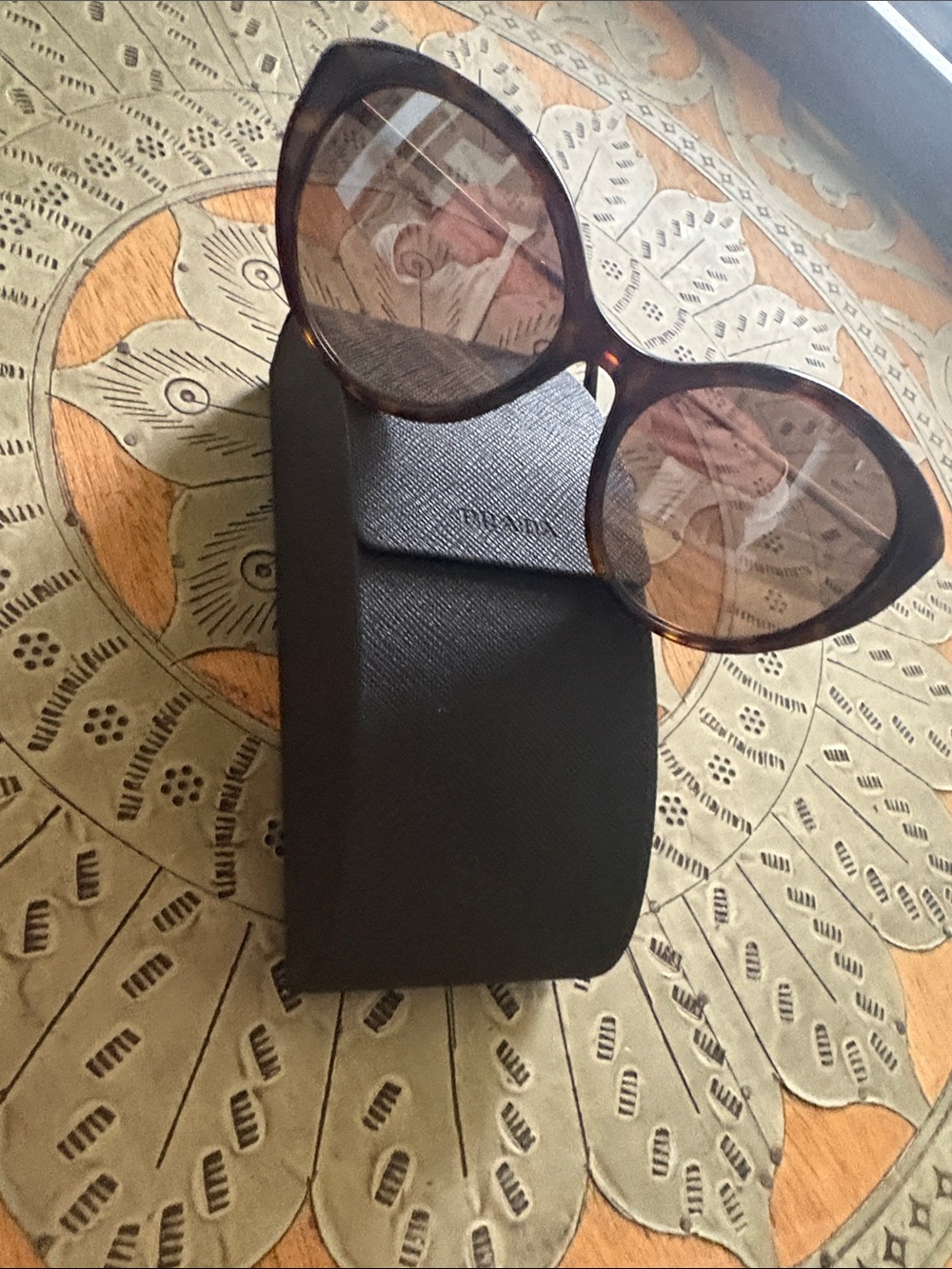 Prada Tortoiseshell Cat-Eye Sunglasses - Brown - Picture 3 of 3